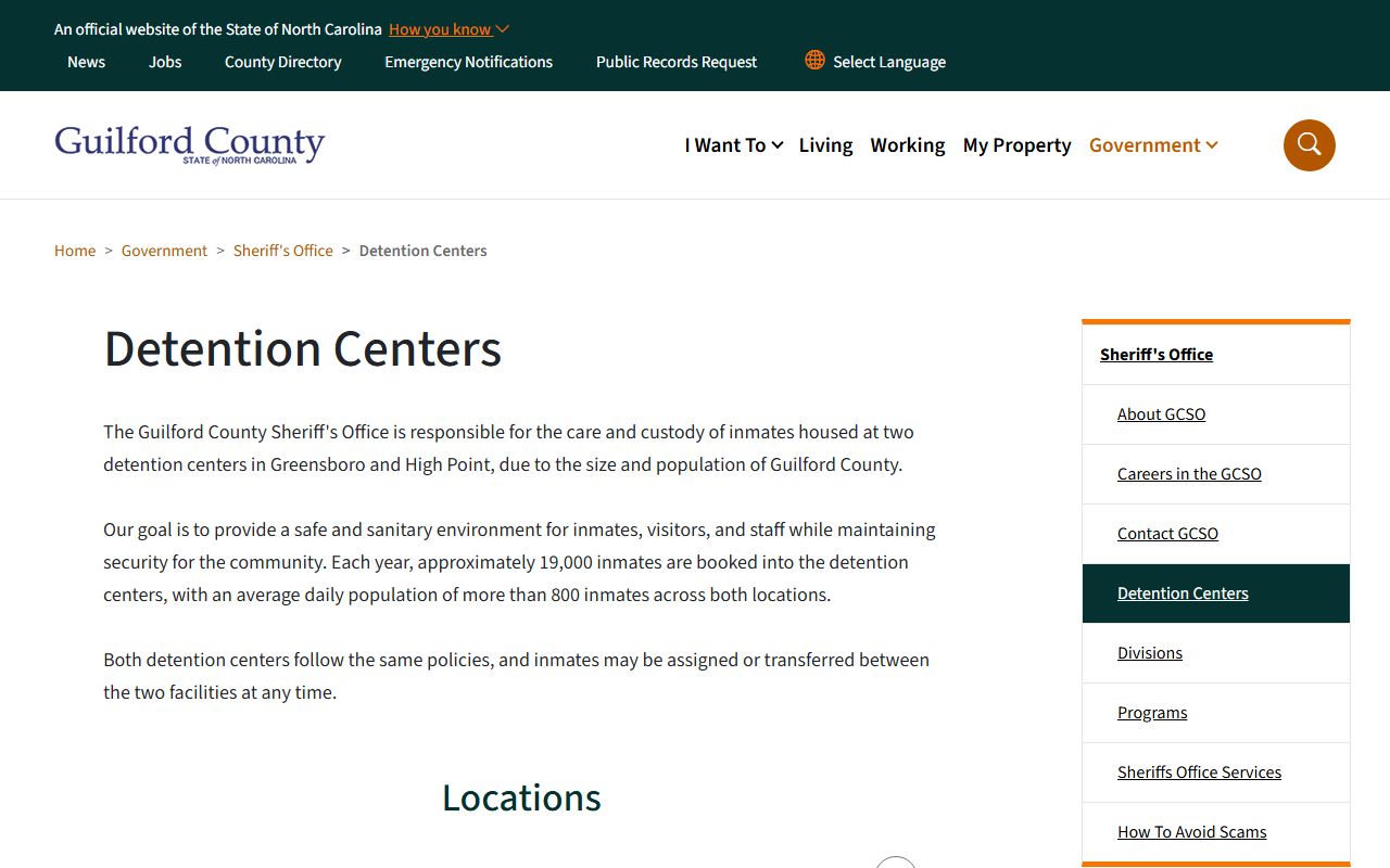 High Point phone directory Guilford County High Point detention center numbers